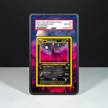 Houndoom 8/64 - Graded Card Extended Artwork Display Case - Display Case Extended Artwork Pokearth