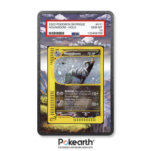 Houndoom H11/H32 - Graded Card Extended Artwork Display Case - Display Case Extended Artwork Pokearth