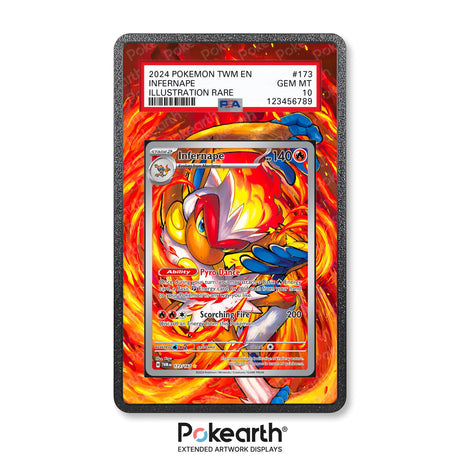 Infernape 173/167 - Graded Card Extended Artwork Display Case - Display Case Extended Artwork Pokearth
