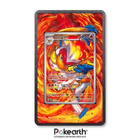 Infernape 173/167 - Custodia con Artwork Esteso per Carte Pokémon - Display Case Extended Artwork Pokearth