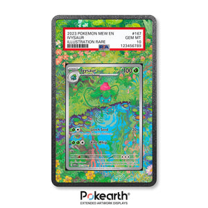 Ivysaur 167/165 - Graded Card Extended Artwork Display Case - Display Case Extended Artwork Pokearth