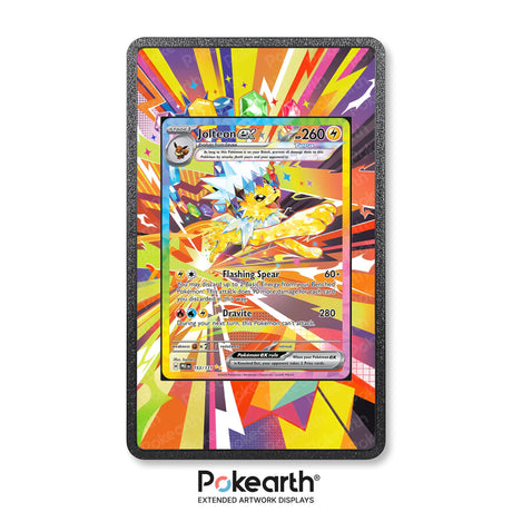 Jolteon ex 153/131 - Custodia con Artwork Esteso per Carte Pokémon - Display Case Extended Artwork Pokearth