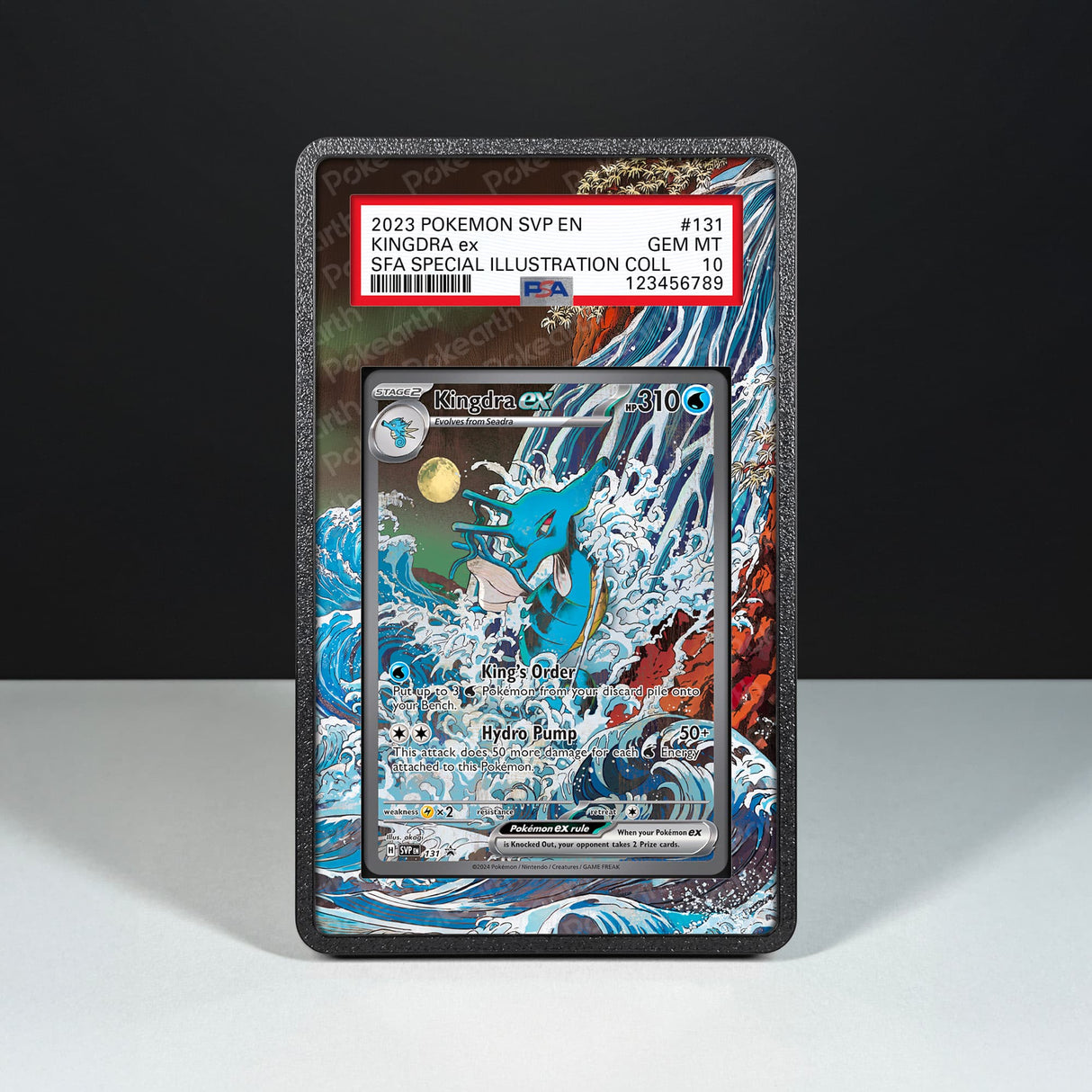 Kingdra ex SVP 131 - Graded Card Extended Artwork Display Case - Display Case Extended Artwork Pokearth