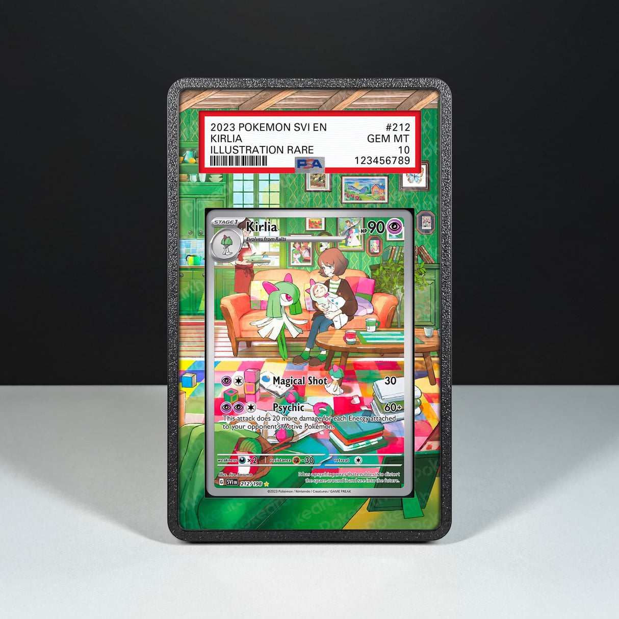 Kirlia 212/198 - Graded Card Extended Artwork Display Case - Display Case Extended Artwork Pokearth