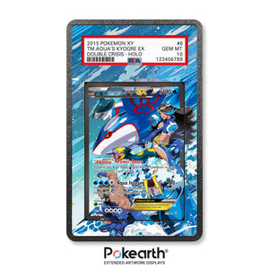 Team Aqua's Kyogre EX 6/34 - Graded Card Extended Artwork Display Case - Display Case Extended Artwork Pokearth