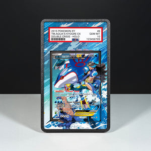 Team Aqua's Kyogre EX 6/34 - Graded Card Extended Artwork Display Case - Display Case Extended Artwork Pokearth
