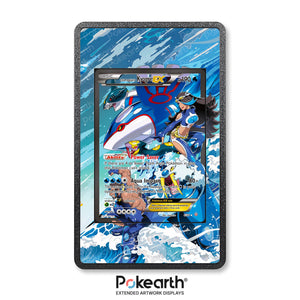 Team Aqua's Kyogre EX 6/34 - Custodia con Artwork Esteso per Carte Pokémon - Display Case Extended Artwork Pokearth