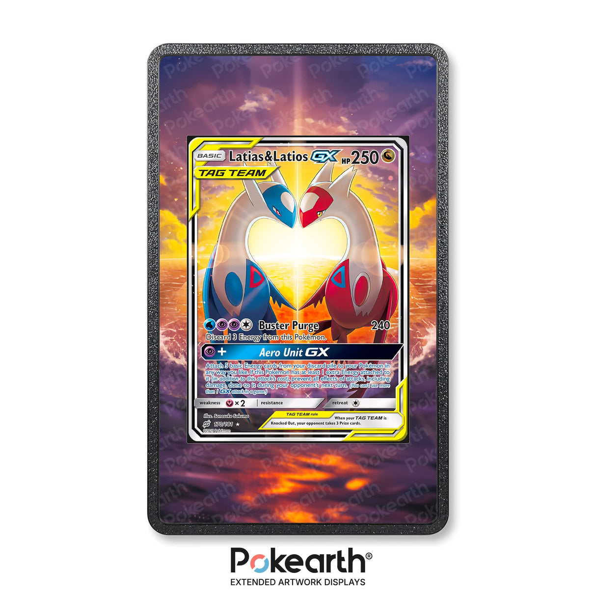 Latias & Latios GX 170/181 - Custodia con Artwork Esteso per Carte Pokémon - Display Case Extended Artwork Pokearth