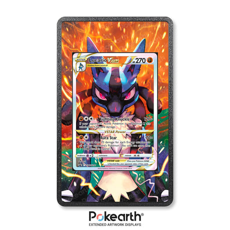 Lucario VSTAR SWSH291 - Custodia con Artwork Esteso per Carte Pokémon - Display Case Extended Artwork Pokearth