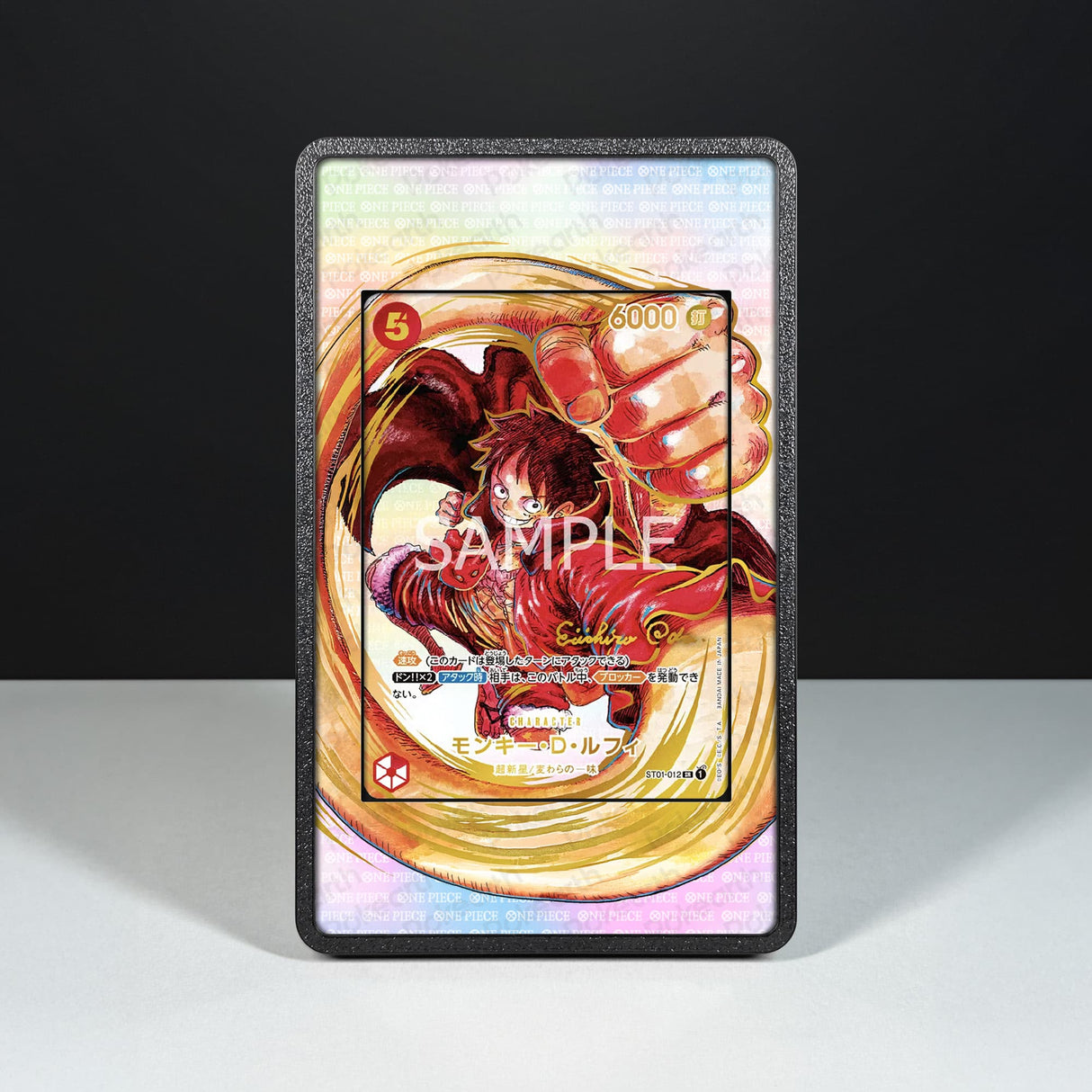 Monkey D. Luffy ST01-012 Signed - Custodia con Artwork Esteso per Carte One Piece - Display Case Extended Artwork Pokearth
