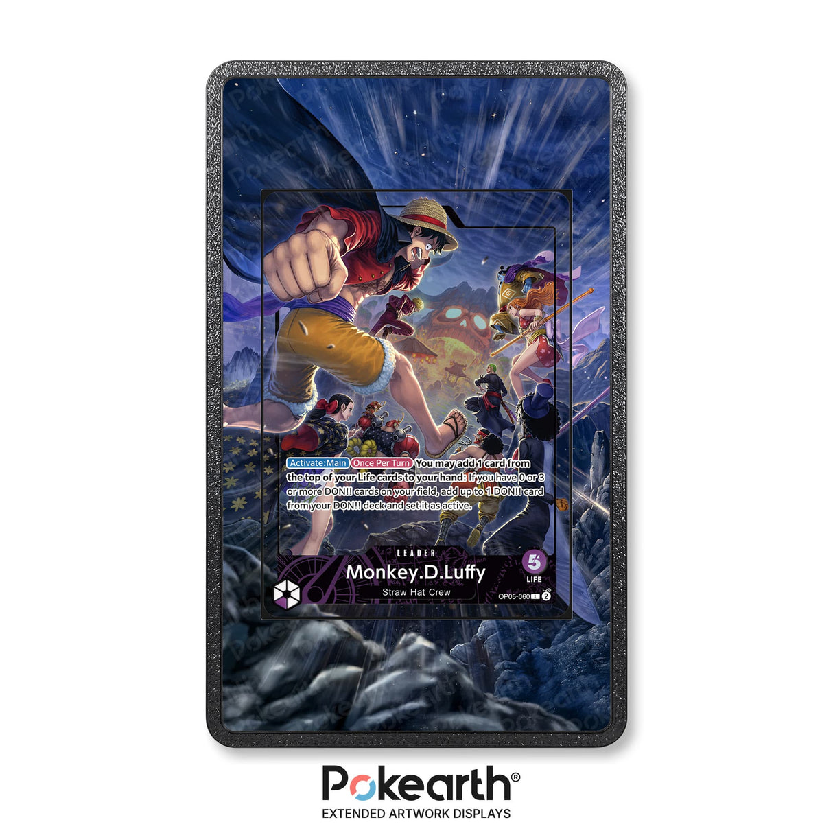 Monkey D. Luffy OP05-060 - Custodia con Artwork Esteso per Carte One Piece - Display Case Extended Artwork Pokearth