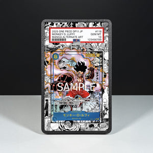 Monkey D. Luffy OP11-118 Manga - Graded Card Extended Artwork Display Case - Display Case Extended Artwork Pokearth