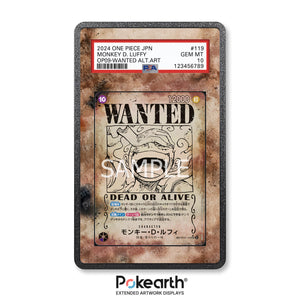 Monkey D. Luffy OP05-119 Wanted - Graded Card Extended Artwork Display Case - Display Case Extended Artwork Pokearth
