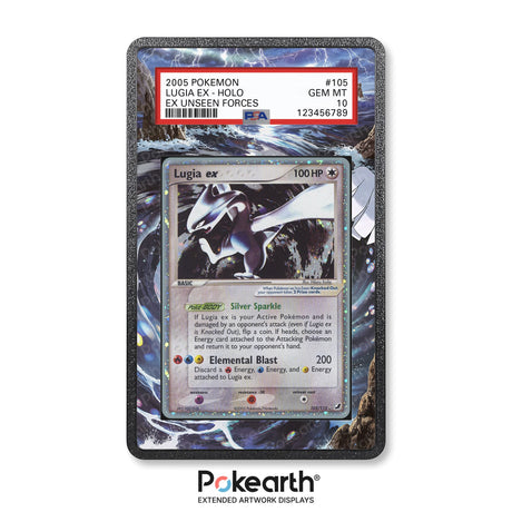 Lugia ex 105/115 - Graded Card Extended Artwork Display Case - Display Case Extended Artwork Pokearth