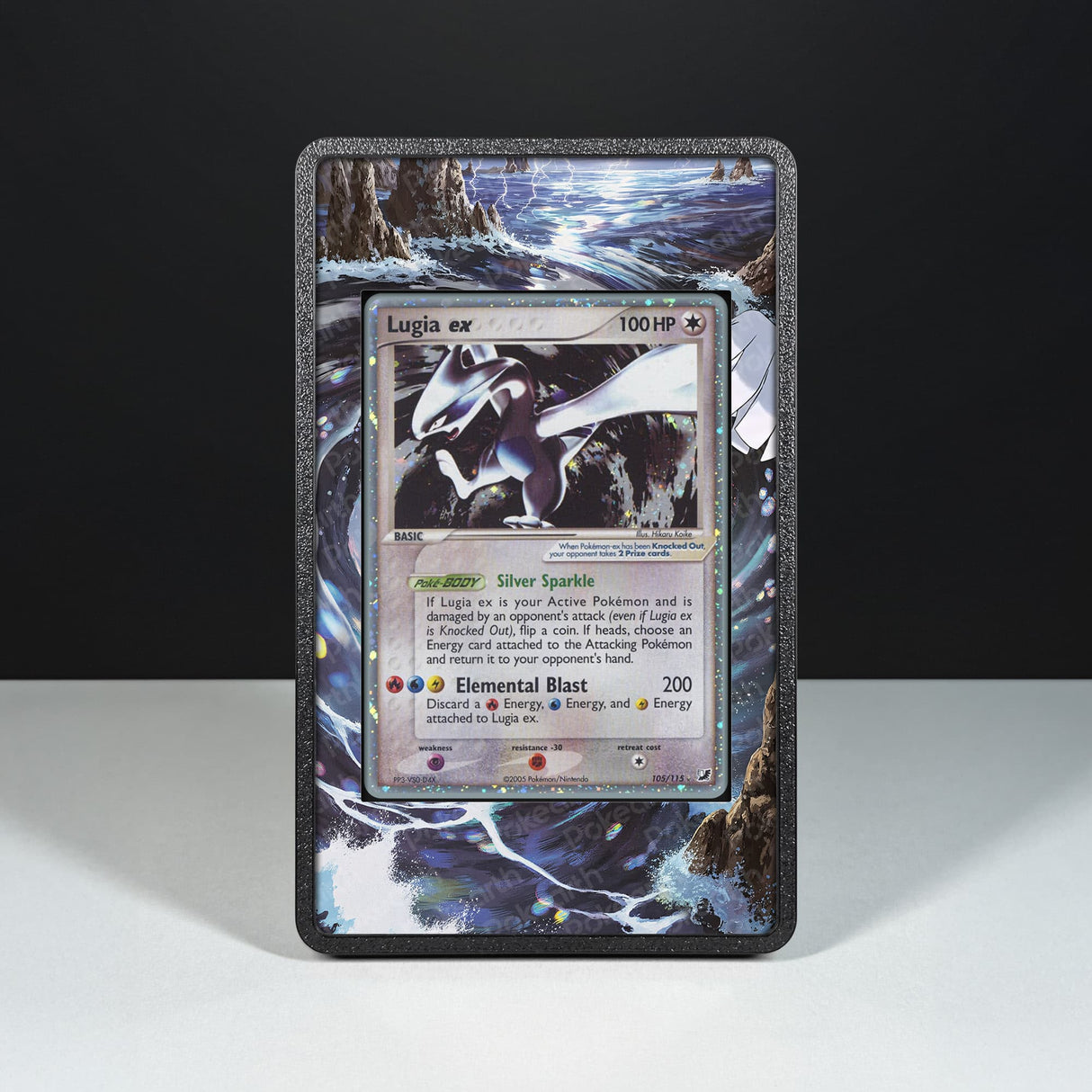 Lugia ex 105/115 - Custodia con Artwork Esteso per Carte Pokémon - Display Case Extended Artwork Pokearth