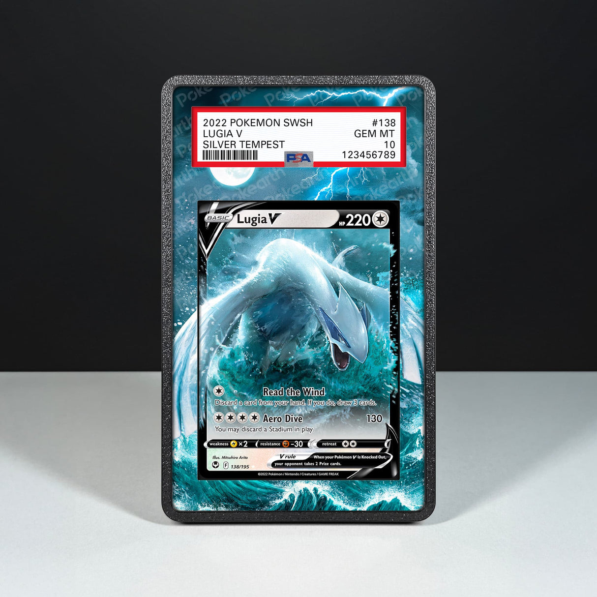 Lugia V 138/195 - Graded Card Extended Artwork Display Case - Display Case Extended Artwork Pokearth