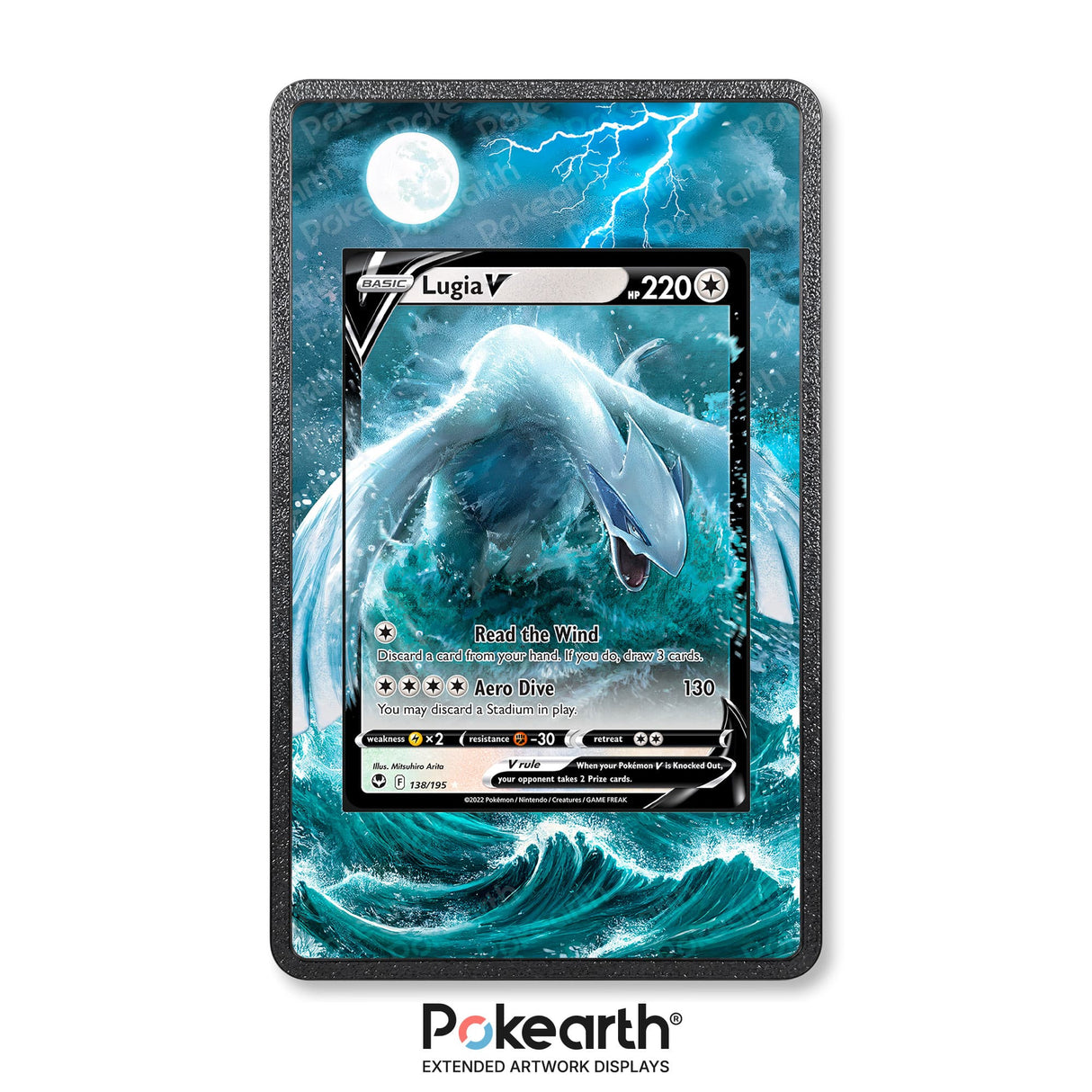 Lugia V 138/195 - Custodia con Artwork Esteso per Carte Pokémon - Display Case Extended Artwork Pokearth