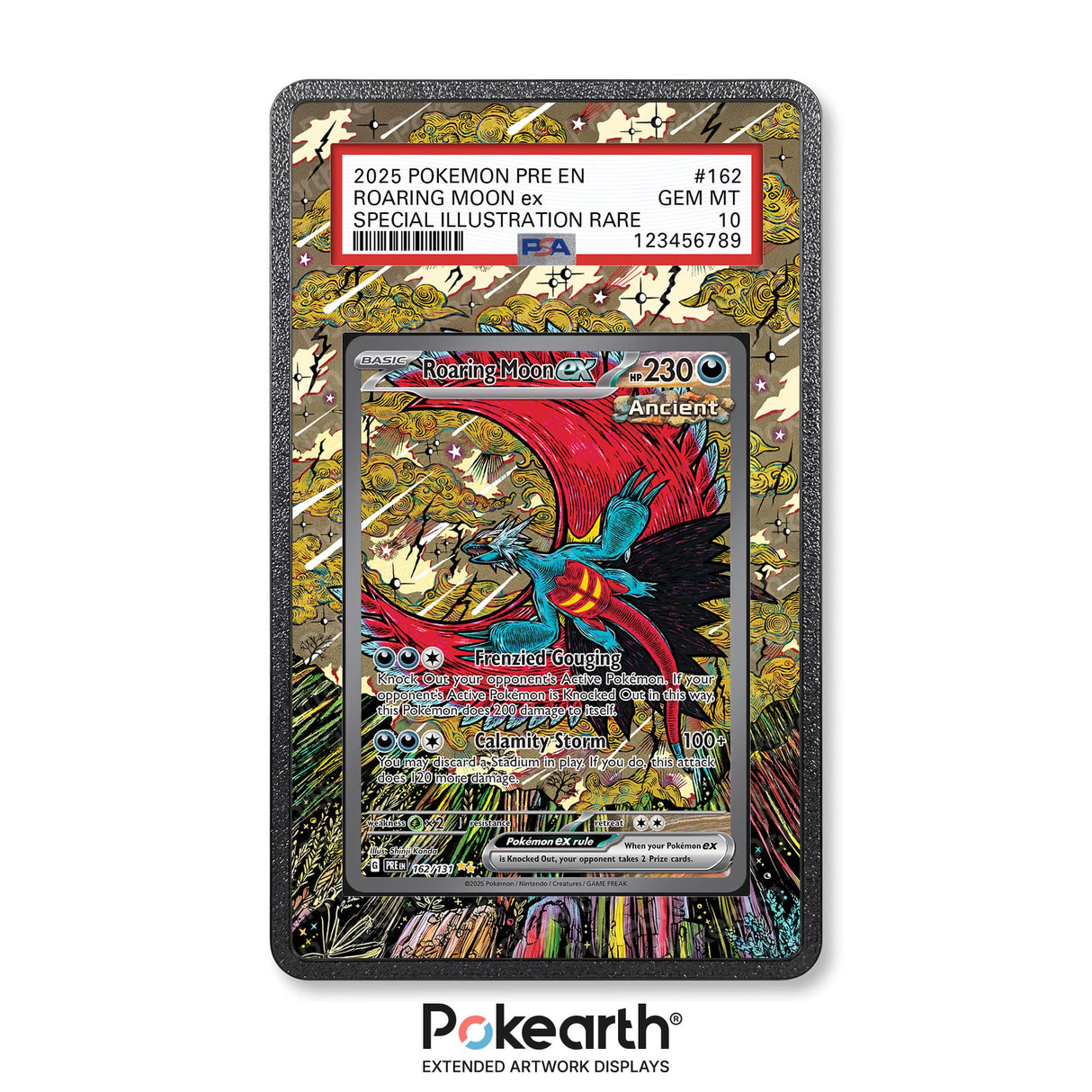 Roaring Moon ex 162/131 - Graded Card Extended Artwork Display Case - Display Case Extended Artwork Pokearth