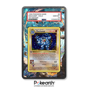 Machamp 8/102 - Graded Card Extended Artwork Display Case - Display Case Extended Artwork Pokearth
