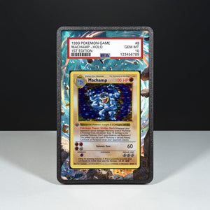Machamp 8/102 - Graded Card Extended Artwork Display Case - Display Case Extended Artwork Pokearth