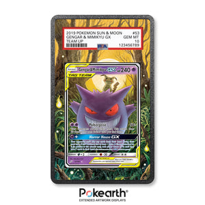 Gengar & Mimikyu GX 53/181 - Graded Card Extended Artwork Display Case - Display Case Extended Artwork Pokearth