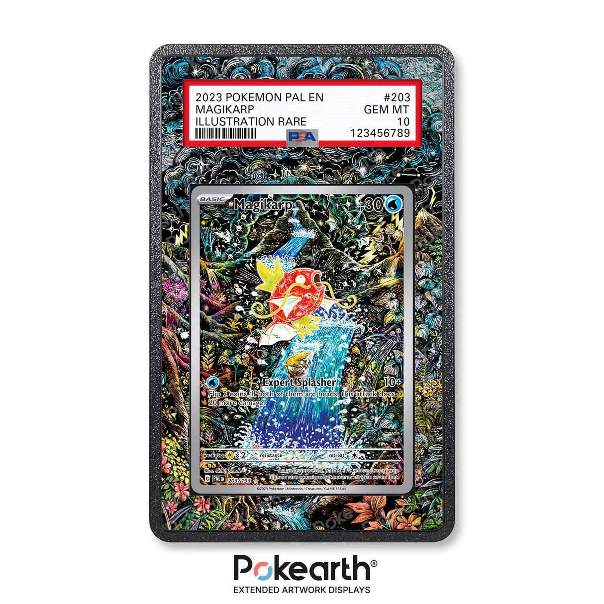 Magikarp 203/193 - Graded Card Extended Artwork Display Case - Display Case Extended Artwork Pokearth