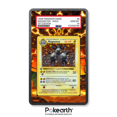 Magneton 9/102 - Graded Card Extended Artwork Display Case - Display Case Extended Artwork Pokearth