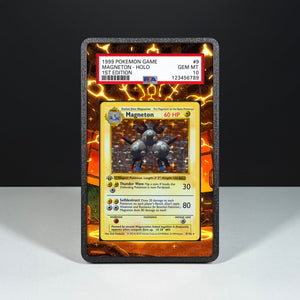 Magneton 9/102 - Graded Card Extended Artwork Display Case - Display Case Extended Artwork Pokearth