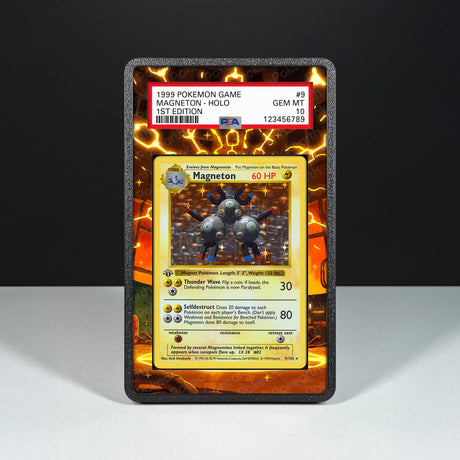 Magneton 9/102 - Graded Card Extended Artwork Display Case - Display Case Extended Artwork Pokearth