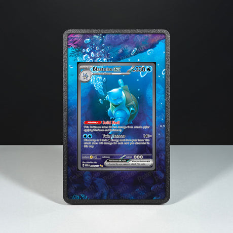 Blastoise ex 200/165 - Custodia con Artwork Esteso per Carte Pokémon - Display Case Extended Artwork Pokearth