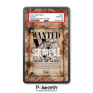 Buggy OP09-051 Wanted - Graded Card Extended Artwork Display Case - Display Case Extended Artwork Pokearth
