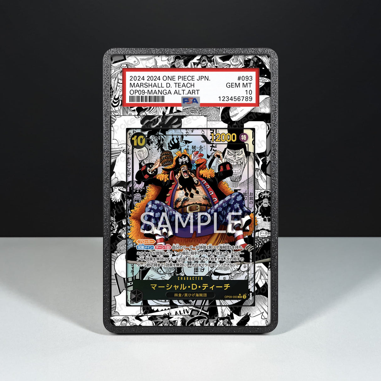 Marshall D. Teach OP09-093 Manga - Graded Card Extended Artwork Display Case - Display Case Extended Artwork Pokearth