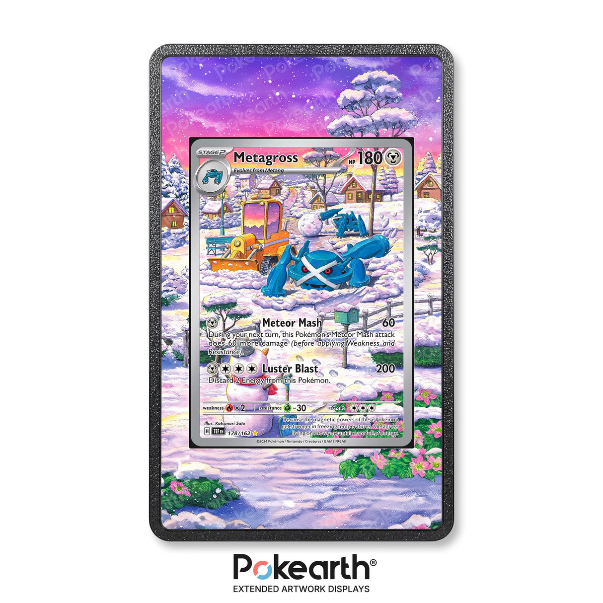 Metagross 178/162 - Custodia con Artwork Esteso per Carte Pokémon - Display Case Extended Artwork Pokearth