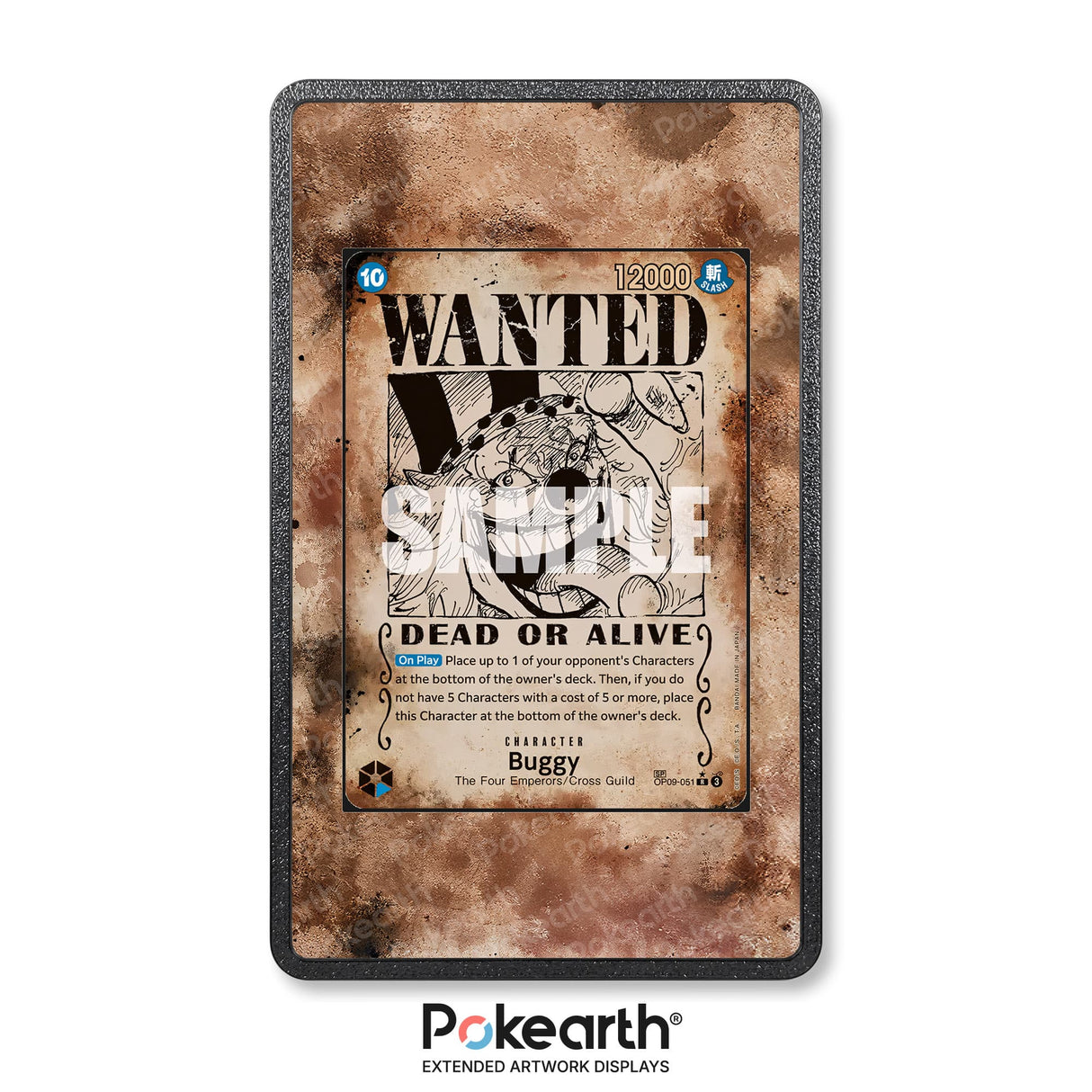 Buggy OP09-051 Wanted - Custodia con Artwork Esteso per Carte One Piece - Display Case Extended Artwork Pokearth
