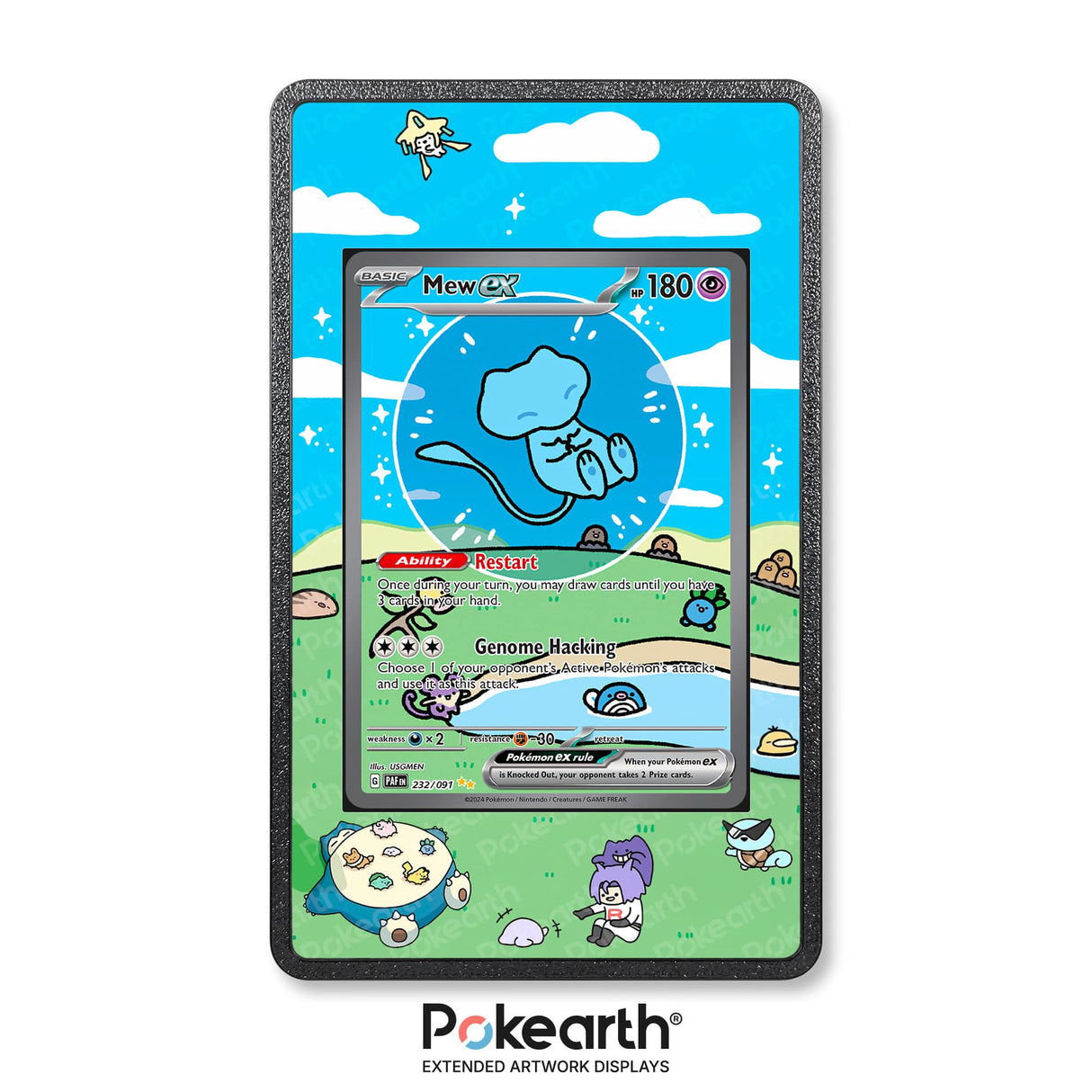 Mew ex 232/091 - Custodia con Artwork Esteso per Carte Pokémon - Display Case Extended Artwork Pokearth