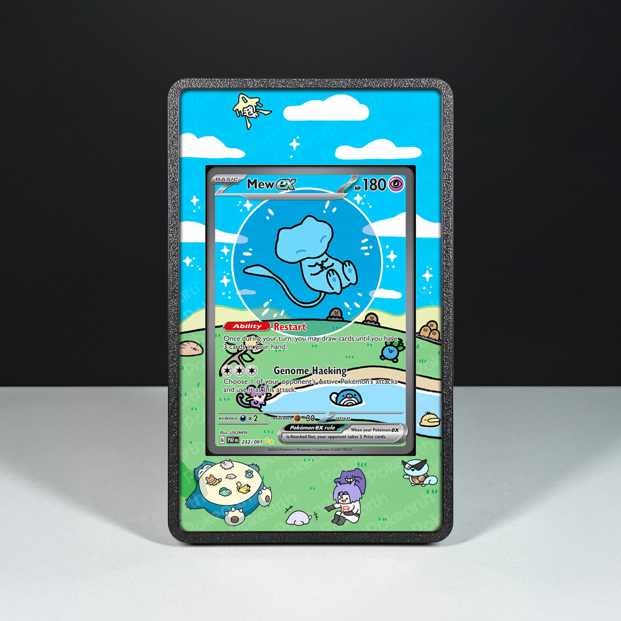 Mew ex 232/091 - Custodia con Artwork Esteso per Carte Pokémon - Display Case Extended Artwork Pokearth