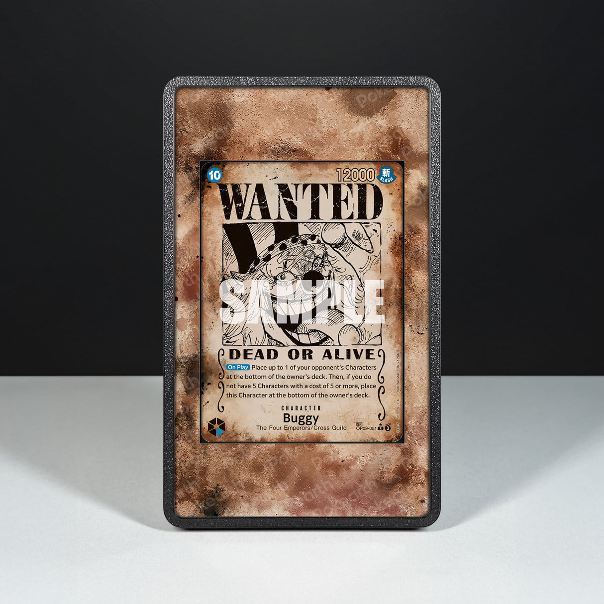 Buggy OP09-051 Wanted - Custodia con Artwork Esteso per Carte One Piece - Display Case Extended Artwork Pokearth