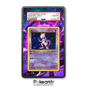 Mewtwo 10/102 - Graded Card Extended Artwork Display Case - Display Case Extended Artwork Pokearth