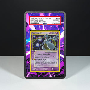Mewtwo Gold Star 103/110 - Graded Card Extended Artwork Display Case - Display Case Extended Artwork Pokearth