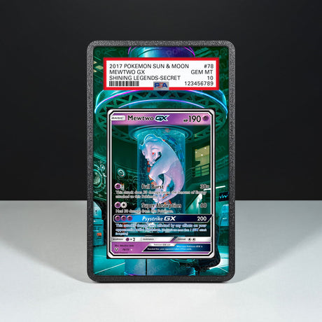 Mewtwo GX 78/73 - Graded Card Extended Artwork Display Case - Display Case Extended Artwork Pokearth