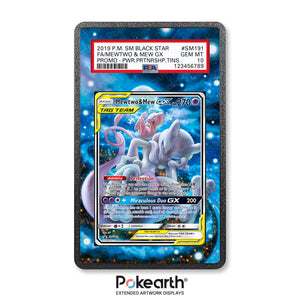 Mewtwo & Mew GX SM191 - Graded Card Extended Artwork Display Case - Display Case Extended Artwork Pokearth