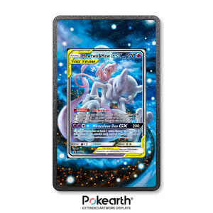 Mewtwo & Mew GX SM191 - Custodia con Artwork Esteso per Carte Pokémon - Display Case Extended Artwork Pokearth