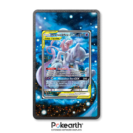 Mewtwo & Mew GX SM191 - Custodia con Artwork Esteso per Carte Pokémon - Display Case Extended Artwork Pokearth