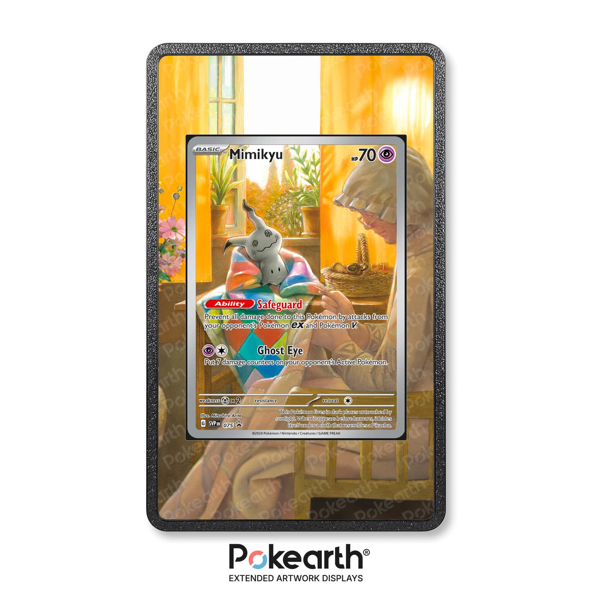 Mimikyu SVP 075 - Custodia con Artwork Esteso per Carte Pokémon - Display Case Extended Artwork Pokearth