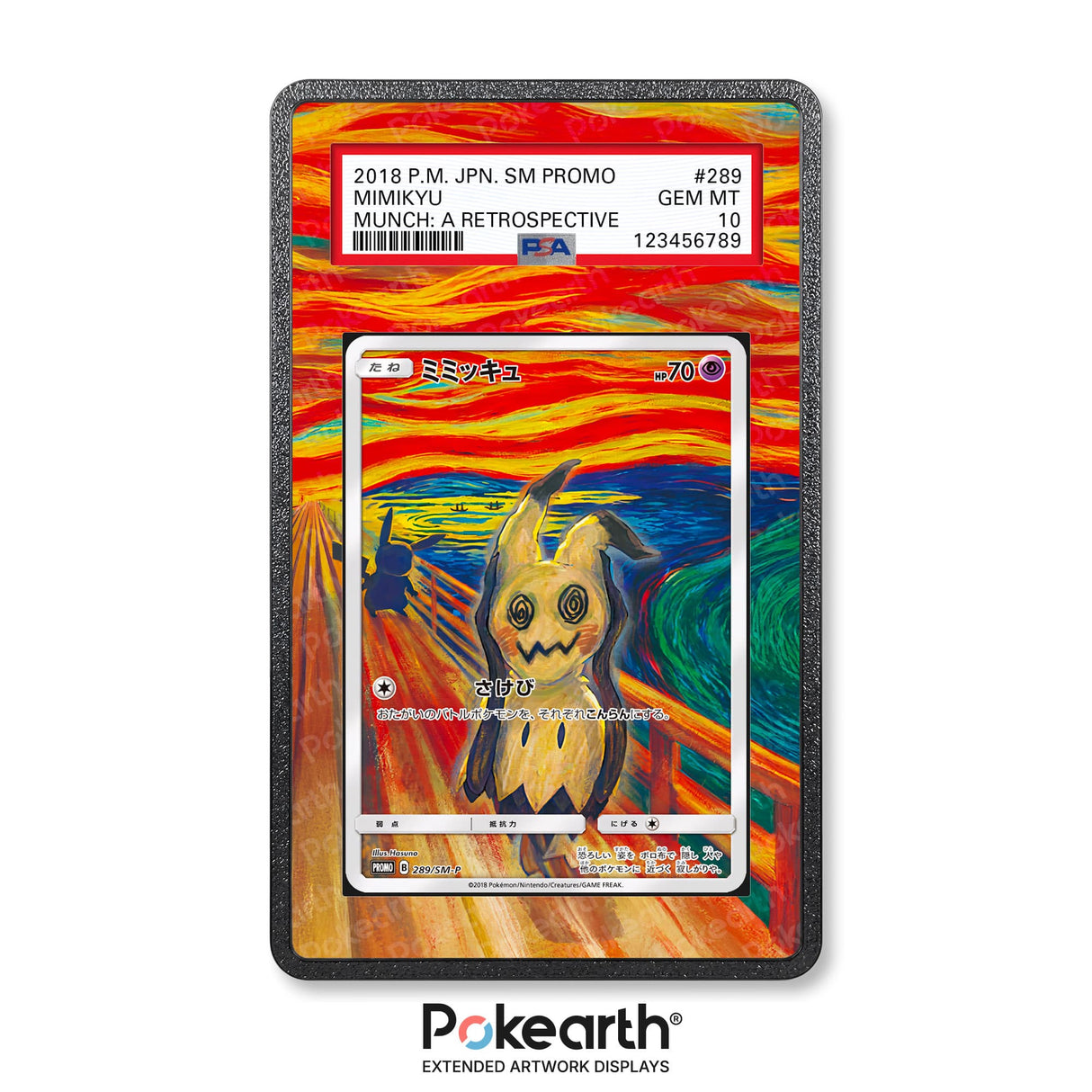 Mimikyu 289/SM-P - Graded Card Extended Artwork Display Case - Display Case Extended Artwork Pokearth