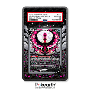 Galarian Moltres V 177/198 - Graded Card Extended Artwork Display Case - Display Case Extended Artwork Pokearth