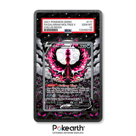 Galarian Moltres V 177/198 - Graded Card Extended Artwork Display Case - Display Case Extended Artwork Pokearth