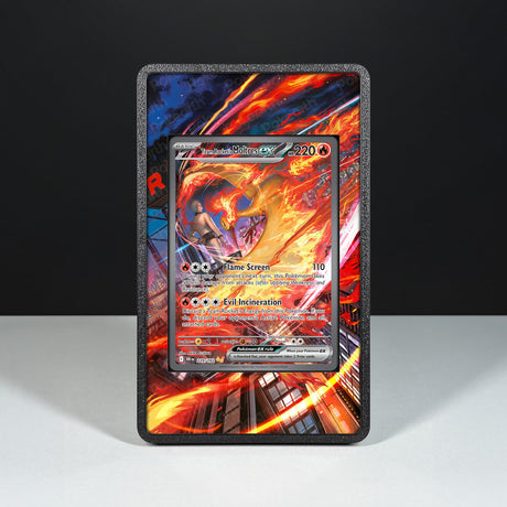 Moltres ex del Team Rocket 229/182 - Custodia con Artwork Esteso per Carte Pokémon - Display Case Extended Artwork Pokearth