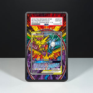 Moltres & Zapdos & Articuno GX SM 210 - Graded Card Extended Artwork Display Case - Display Case Extended Artwork Pokearth