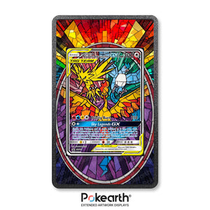 Moltres & Zapdos & Articuno GX SM 210 - Custodia con Artwork Esteso per Carte Pokémon - Display Case Extended Artwork Pokearth